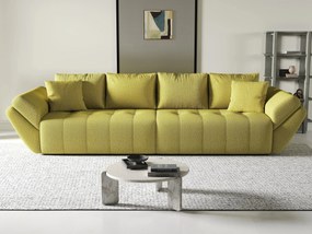 Canapea extensibilă dumonde cu ladă de depozitare si sezut confortabil din spuma high-density, Berlin Enjoy Green 300x100 cm