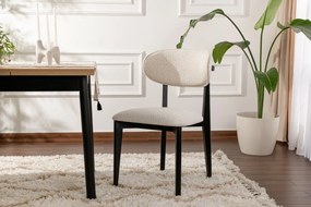 Set de scaune de sufragerie Lionte White andBlack, 2 buc.