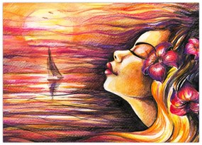 Tablou pe sticlă - Amintiri de vară (70x50 cm)