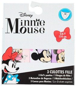 Disney Minnie Purple Dots lenjerie pentru copii, chiloți 3 bucăți/pachet 5 - 6 ani / 110 - 116 cm