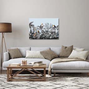 Tablou pe sticlă - Animale în pădurea tropicală (70x50 cm)