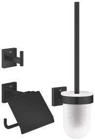 GROHE 411232430 - Set de accesorii ESSENTIALS 3-în-1 pentru toaletă, negru