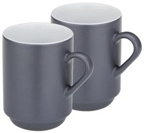 Set de căni din ceramică Kela MATTIA, 2 buc, gri ,300 ml