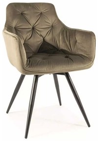 Scaun de bucătărie Garrus Velvet, maslinie