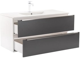 Dulap inferior Vario Trim 100 cu lavoar alb-antracit