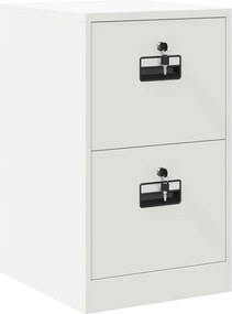 vidaXL Dulap pentru Fișiere Alb 44 x 50 x 74,5 cm Oțel Laminat la Rece