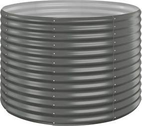 vidaXL Jardinieră grădină gri 100x100x68 cm oțel galvanizat