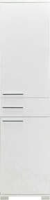 Dulap ADR-421-PP-1, alb, PAL melaminat, cu 2 usi si un sertar, 45x40x1