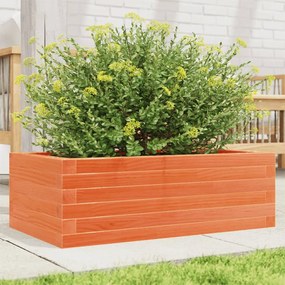 vidaXL Jardinieră de grădină, maro ceruit, 70x40x23 cm, lemn masiv pin