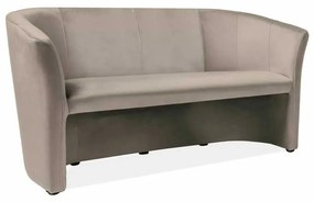 Canapea Cuba Velvet, trei locuri, maro deschis