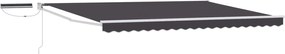 vidaXL Cort electric retractabil Antracit 4 × 3 m