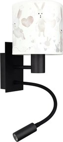 Brilagi - Lampă LED flexibilă BOBO 1xE27/25W/230V + LED/3W negru/alb/cu iepurași