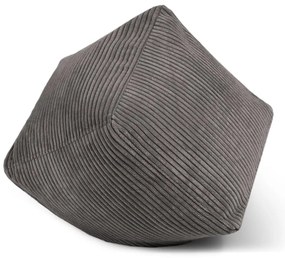 Fotoliu bean bag crem cu tapițerie din catifea reiată Up! MooG – SLOWDOWN