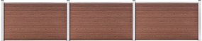 vidaXL Gard de grădină, maro, 526 x 106 cm, WPC