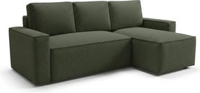 Coltar extensibil reversibil SMART BOUCLE 232x143 cm, verde inchis
