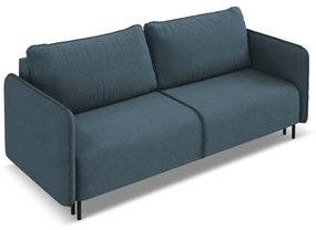 Canapea albastră extensibilă/cu spațiu de depozitare 226 cm Luana – Makamii