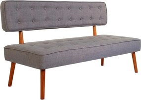 Banca 558ZEN1242, gri, lemn/poliester, 140x64x78 cm