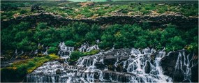 Tablou cu cascade în natură (120x50 cm)
