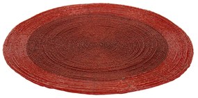 Placemat Shine 35 cm, textil/sticla, rosu