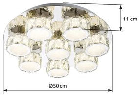 Plafonieră LED dimabilă Globo 49350D5 AMUR LED/64W/230V 4000K d. 50 cm