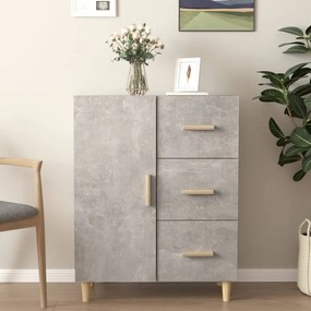 vidaXL Servantă, gri beton, 69,5x34x90 cm, lemn prelucrat