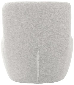 Fotoliu alb cu tapițerie din țesătură bouclé Ada – Leitmotiv