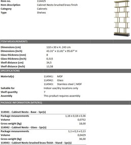 Raft elegant design modern Nesto alama 110x30cm 114425 HZ