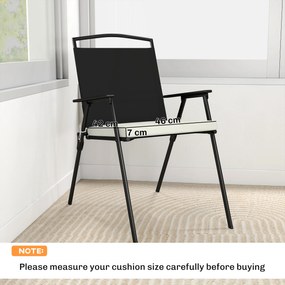 Outsunny Set de Perne pentru Scaune de Dining 46x42x7 cm 6 Bucăți cu Husă Lavabilă și Șnururi, Impermeabile și Anti-UV Crem | Aosom Romania