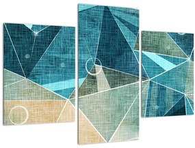 Tablou - Abstract turcoaz (90x60 cm)
