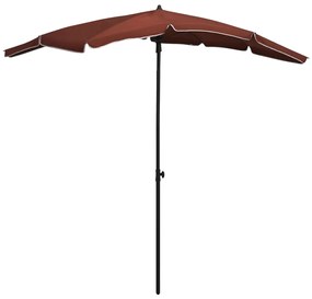 Umbrela de gradina cu stalp, caramiziu, 200x130 cm Terracota