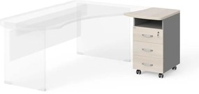 Sertare Manager 53,5 x 59,3 cm, dreapta, salcâm deschis / gri