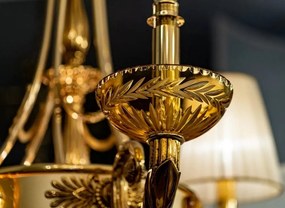 Candelabru cu 3 brate clasic LUX realizat manual Amber