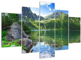 Tablou cu lac în munții Tatra (150x105 cm)