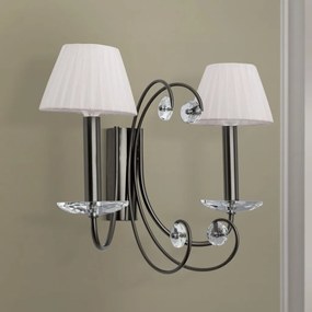 Aplica de perete stil clasic cu cristal K9 ARIANE2L nickel inchis