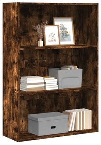 vidaXL Bibliotecă, stejar fumuriu, 80x30x114 cm, lemn prelucrat