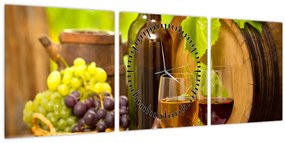Tablou - Vinuri (cu ceas) (90x30 cm)