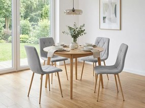 Scaun de dining LIBRA, gri deschis