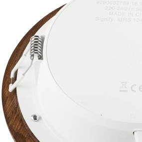 LED Spot WOODY 16,5W 230V 4000K cireș Ø18,5 cm, plafonieră încastrată