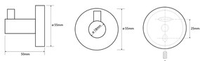 SAPHO XS201 X-Steel cârlig, oțel inoxidabilșlefuit