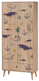 Dulap pentru haine City, Multicolor
