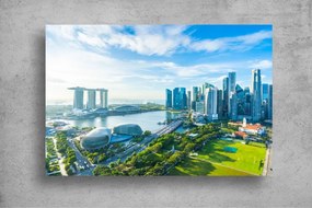 Tapet Premium Canvas - Zgarie norii din Singapore
