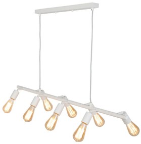 Lustra moderna cu 8 surse de lumina directionabile MIAMI, alb MIAMI/H8/W