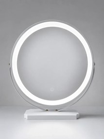 Oglindă Cosmetică LED Premium cu Control Touch și Rotire 360°, Alb