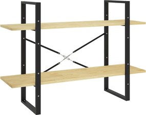 vidaXL Bibliotecă cu 2 rafturi, 100x30x70 cm, lemn masiv de pin