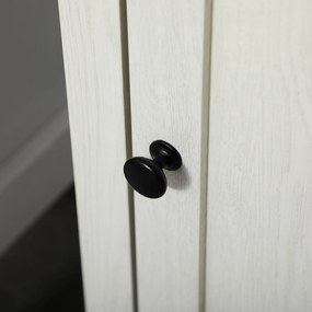 kleankin Dulap Înalt pentru Baie Coloană pentru Baie cu 3 Compartimente Ușă și Raft Reglabil 39,5x30x160 cm Alb | Aosom Romania