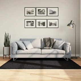 vidaXL Covor pufos &quot;PAMPLONA&quot; cu fire înalte, negru modern, 120x170 cm