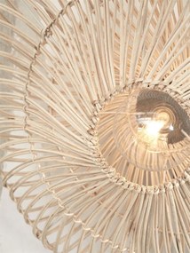 Aplica de perete eco din ratan Zanzibar flat 40cm S, white