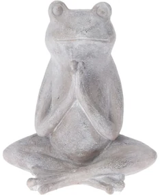 Decorațiune de grădină Broască șezând II, 16 x19,5 x 29 cm