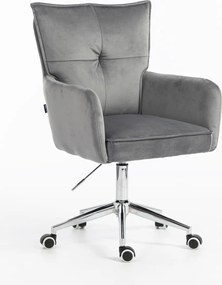 HR250K Scaun Catifea Grafit Bază Cromata