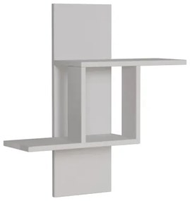 Etajeră de perete MILL 70x64 cm albă